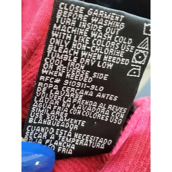 Three Hearts Women's Solid Red Cotton Full Zip Jacket & Trouser 2 Pc's Suit L - Picture 10 of 13